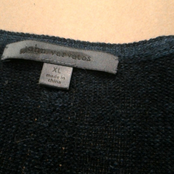 John Varvatos Linen-Blend Sweater Crewneck Rib-knit cuffs and bottom NWOT 09/24 - Picture 10 of 11